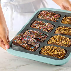 Chicago Metallic 8-Cup Silicone Loaf Pan, 9x5 -Inch Nonstick Bakeware