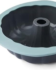 Chicago Metallic Silicone Fluted Cake Pan, 8-Inch Nonstick Bakeware