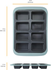 Chicago Metallic 8-Cup Silicone Loaf Pan, 9x5 -Inch Nonstick Bakeware
