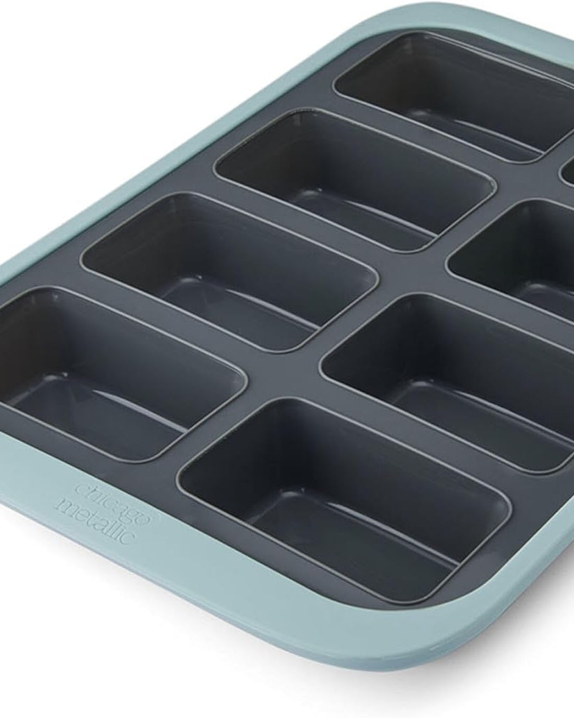 Chicago Metallic 8-Cup Silicone Loaf Pan, 9x5 -Inch Nonstick Bakeware
