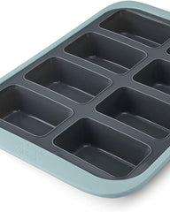 Chicago Metallic 8-Cup Silicone Loaf Pan, 9x5 -Inch Nonstick Bakeware